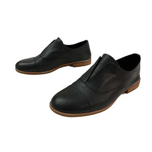 Kork Ease Size 9 Nottingham Flat Black Leather Oxford